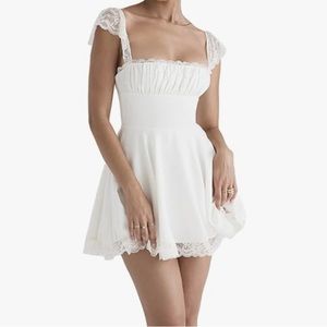 White dress elegant women’s dress